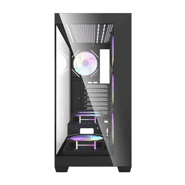 Darkflash DS900 computerkabinet (sort) + 7 ARGB-blæsere