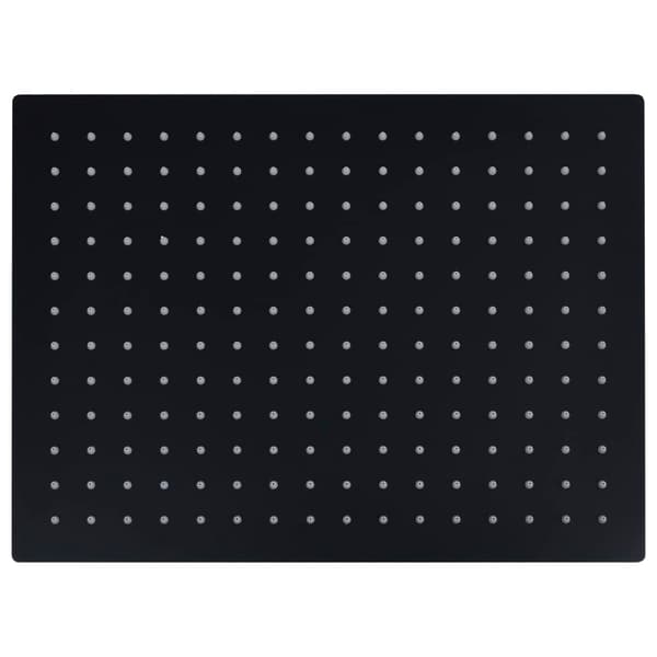 vidaXL brusehoved i stål 40x30 cm rektangulært sort
