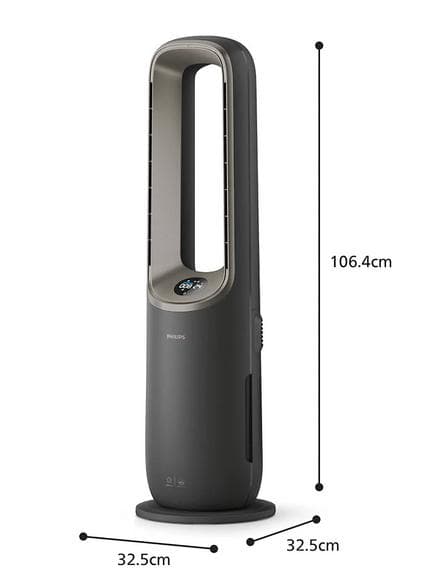 PHILIPS AMF970/10 Air Performer 9000-seriens luftfugter og -renser, ventilator- og varmefunktion, grå