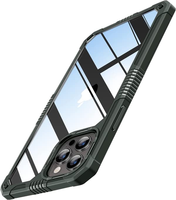 GRØNT ETUI TIL APPLE IPHONE 12 PRO MAX HÆRDET GLASKAMERA A2342