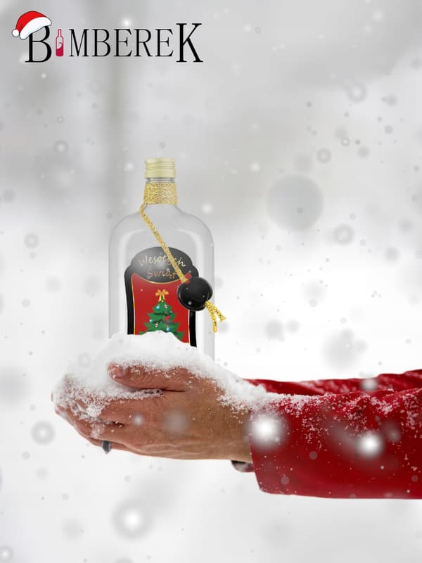 10x Klassiska 500ml premiumglasflaskor dekorerade för jullikörer