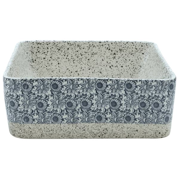 vidaXL bordvask, grå og blå, rektangulær, 46x35,5x13 cm