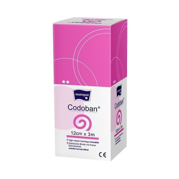 Kompressionsbandage 12cm x 3m elastiskt återanvändbart Codoban 1 st