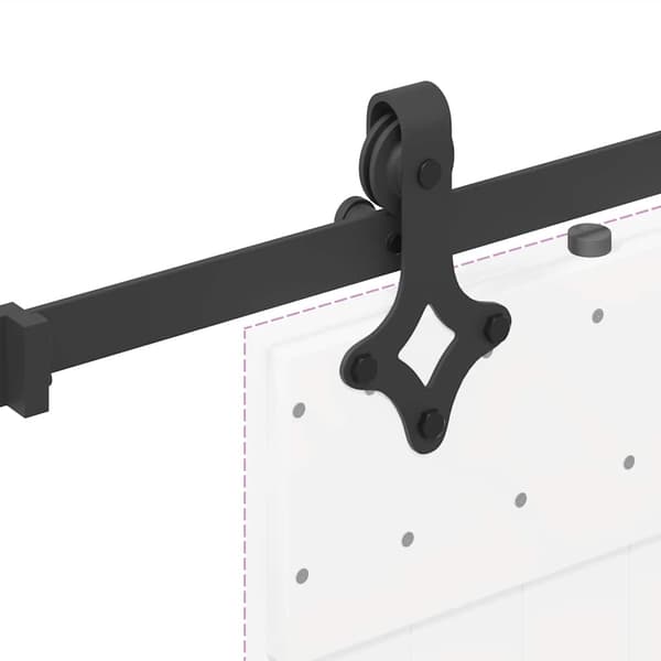 vidaXL monteringssystem til skydedør 152,5 cm stål sort