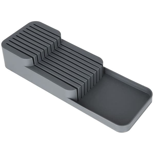 Knivorganizer til skuffe grå 39x14,5x7,5 cm