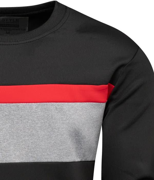 Herr grå sweatshirt med ståkrage Recea XL