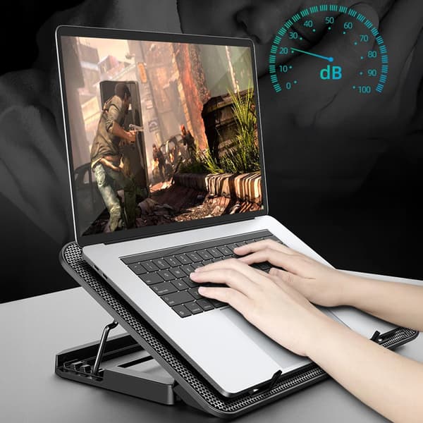 Strado LCP6 ​​​​Laptop Kølemåtte - Sort