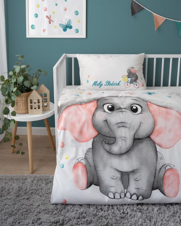 Babysängkläderset 100x135 Elefant BOMULL