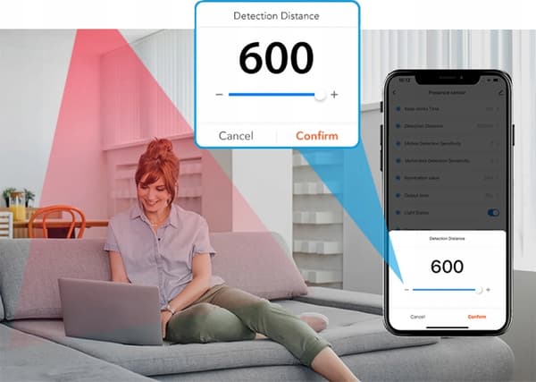 RTX Mikrobølgesensor WiFi Tilstedeværelsessensor TUYA Smart 230V Loft