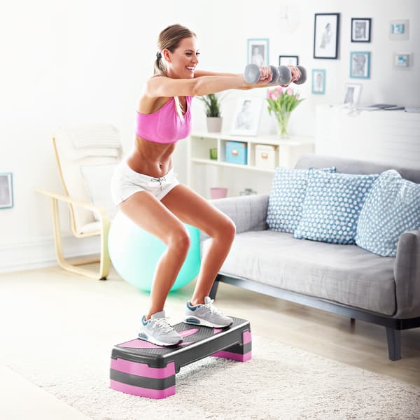 Step aerobic 78 cm træningsplatform 3 niveauer moduleret justerbar podium