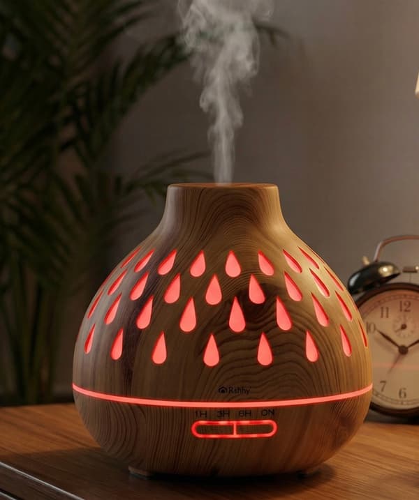 AROMATERAPI-DIFFUSER LUFTFUGTER 400ML LED AROMATERAPI-TIMER FJERNBETJENING