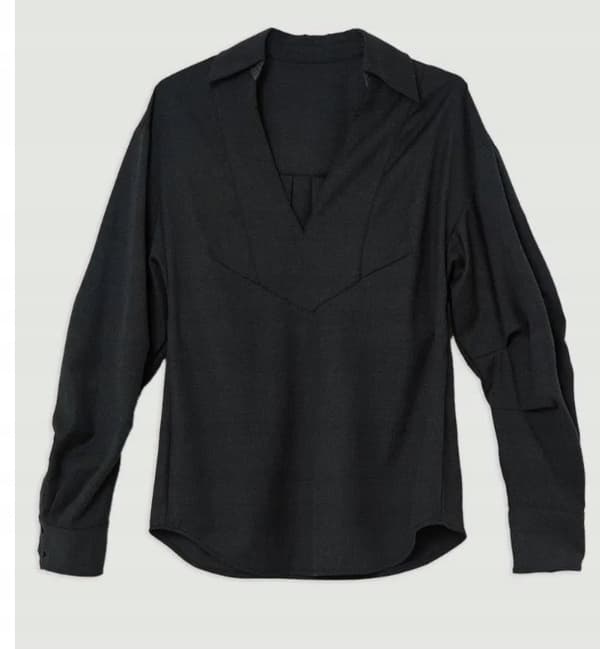 KAREN MILLEN GRÅ LANGERMET BLUSE TIL UNDER 40 B1C
