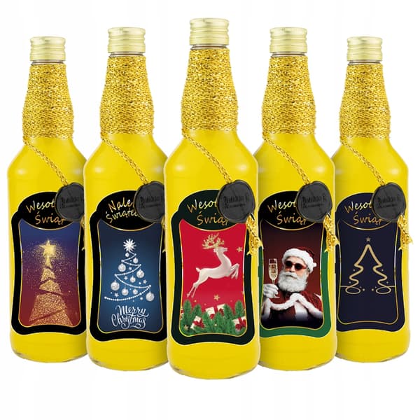 10x Premium Monopoly Julflaskor 500ml Jultinkturer