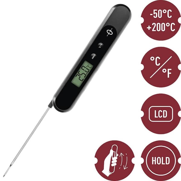 Manuelt indlæst elektronisk køkkentermometer, -50 +200