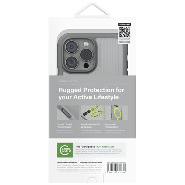 UNIQ Combat Active-cover til iPhone 16 Pro Max Magclick-opladning grå