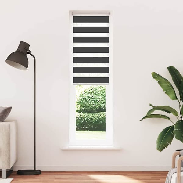 vidaXL zebragardin, sort, stofbredde 50,9 cm, polyester