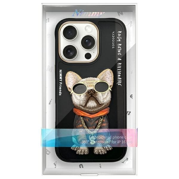 Nimmy iPhone 16 Pro Max 6.9 Cover Sort/Sort Briller Cool Hund