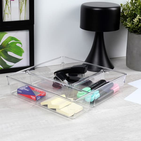 Organizer til skuffe med rum 23x23x5,5 cm 3 stk.