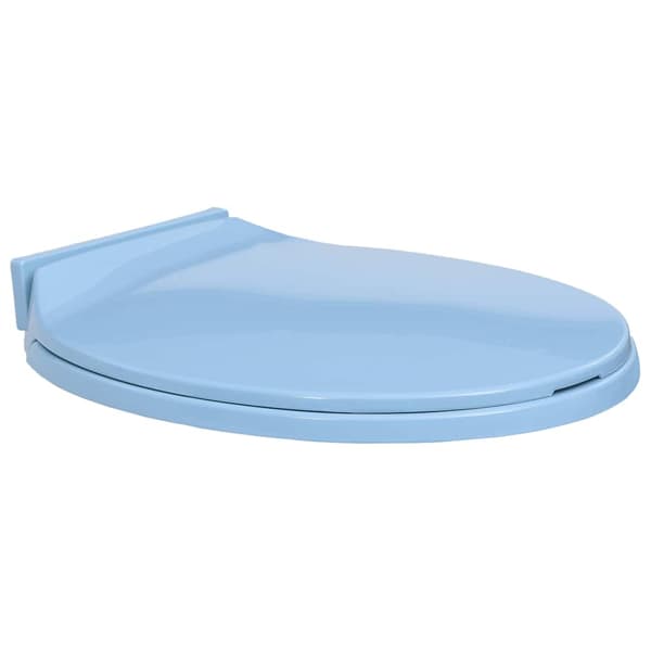 vidaXL Soft Close toiletsæde, blå, oval