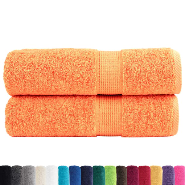 vidaXL Premium Handdukar SOLUND 2-pack, Orange, 70x140 cm