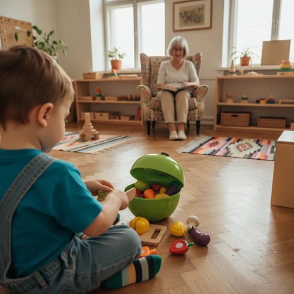Grönt äpple - Grönsaker för barn att skära 28 bitar - Jinkee 3+