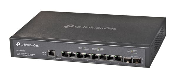TP-LINK SG3210X-M2 Administreret Switch, 8 Porte 2.5G, Sort