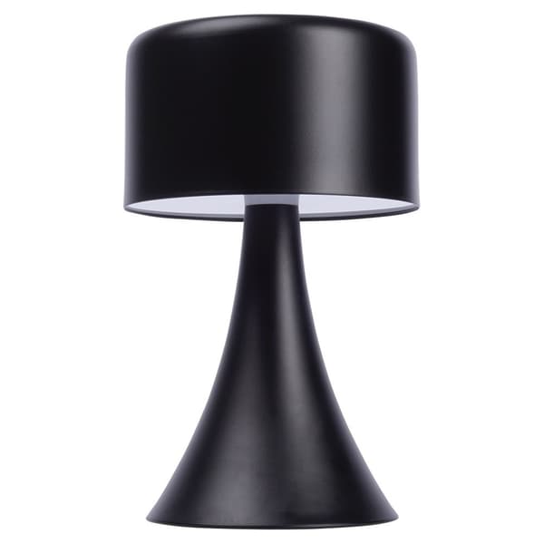 Natlampe LED metal sort trådløs 20,5 cm
