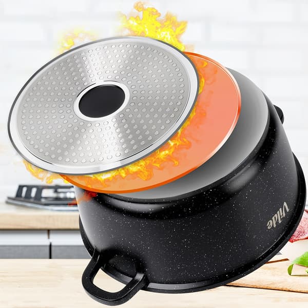 Granitgryta med glaslock TERRUNA AROMA 24 cm, 4 l