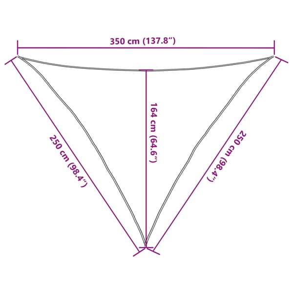 vidaXL solsejl, sand, 2,5x2,5x3,5 m, polyester