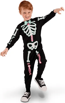 Luuranko Halloween-asu 116-128cm