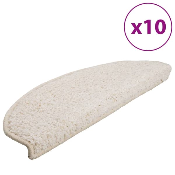vidaXL Trappsteg, 10 st, 65x21x4 cm, Vit