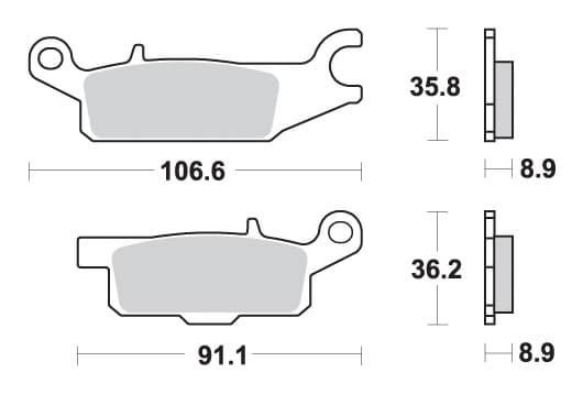 SBS Bromsbelägg KH445 Offroad Sinter kulta jarrukennot