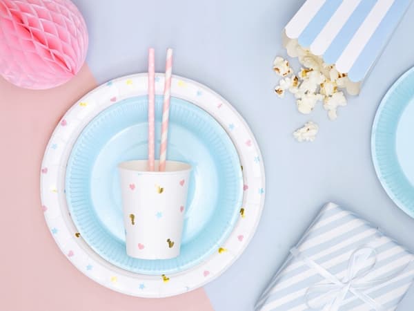 Babyshowerkoppar pojke eller flicka 200 ml, 6 st.
