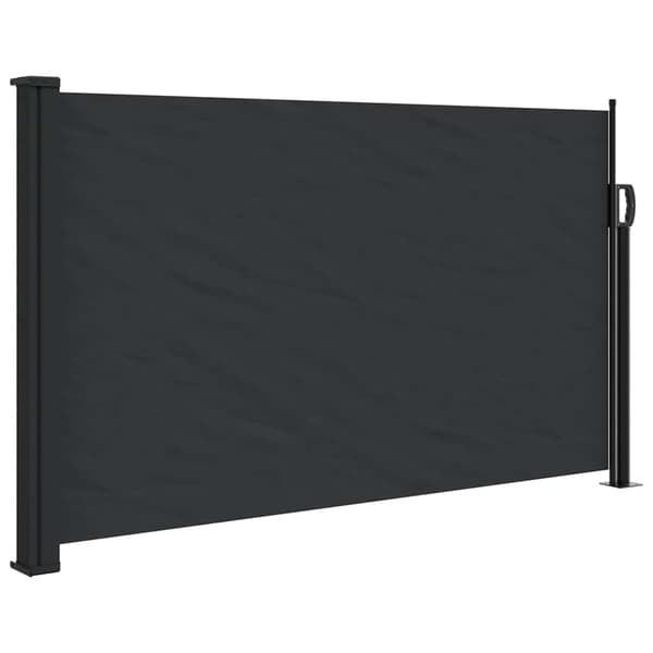 vidaXL udtrækkelig sidemarkise sort 117x300 cm