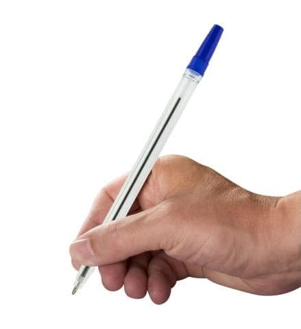 10 sinisen kynän setti yleiskäyttöön toimistossa
