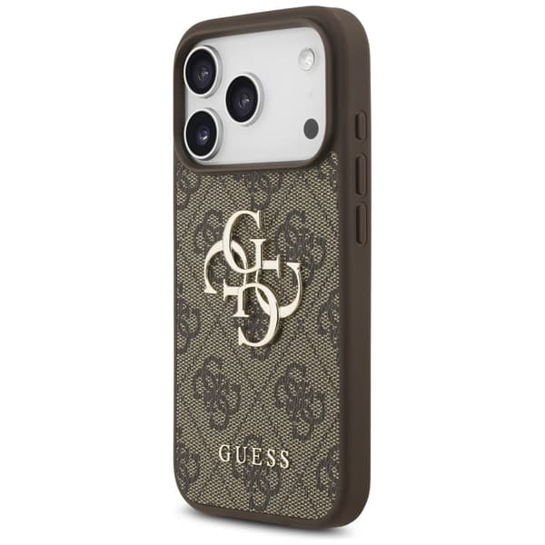Guess 4G stort logo-cover til iPhone 17 Pro - brun