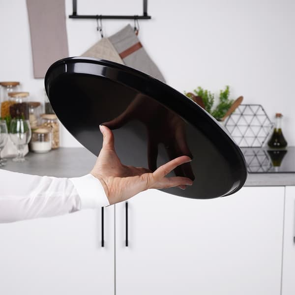 Svart antislip servitörsbricka 35 cm