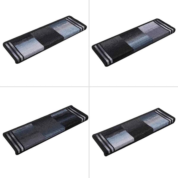vidaXL selvklæbende trappetrin 5 stk., 65x21x4cm sort og grå