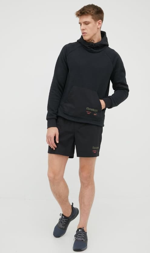 Reebok sort hættetrøje med logo S 0A7C4_A* BAGGRUNDE