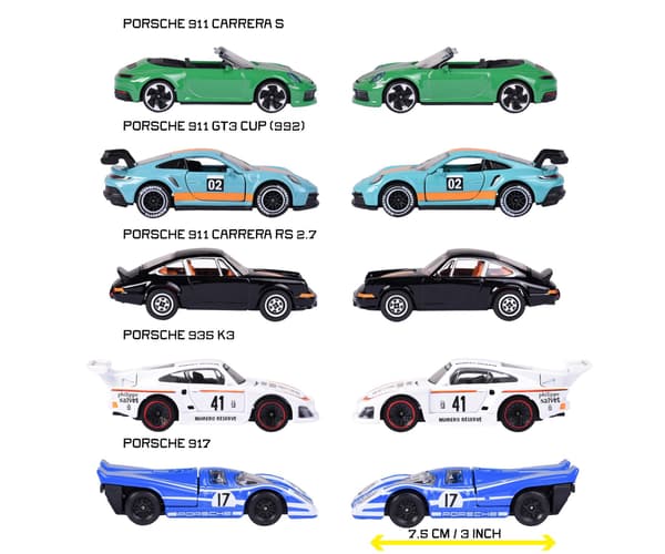 MAJORETTE PORSCHE 5-PACK 1:64 8502105002