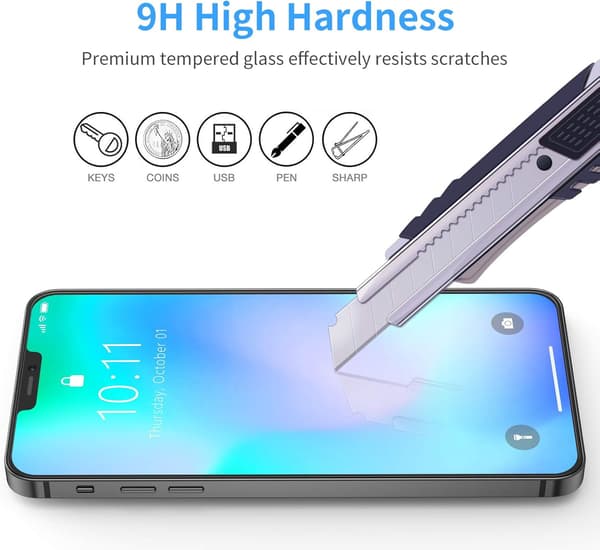 3x 9H Hærdet Glas til iPhone 12 Pro Max 6,7 tommer