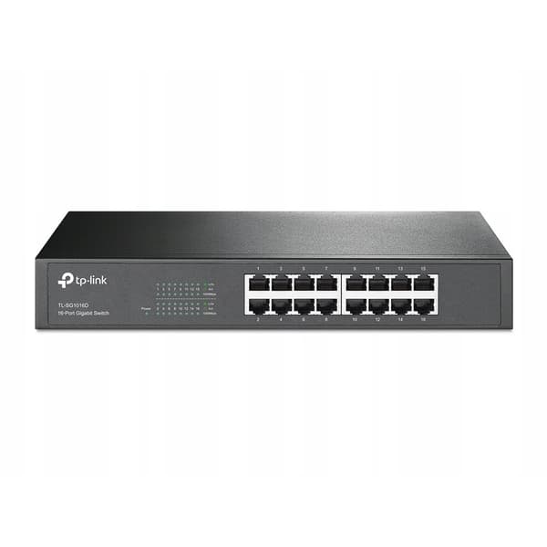 TP-LINK TL-SG1016D Switch 16-Port Gigabit, Sort