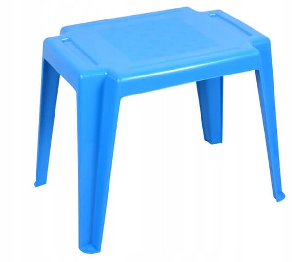 Plastbord för barn, blått, trädgårdsbord Lolek