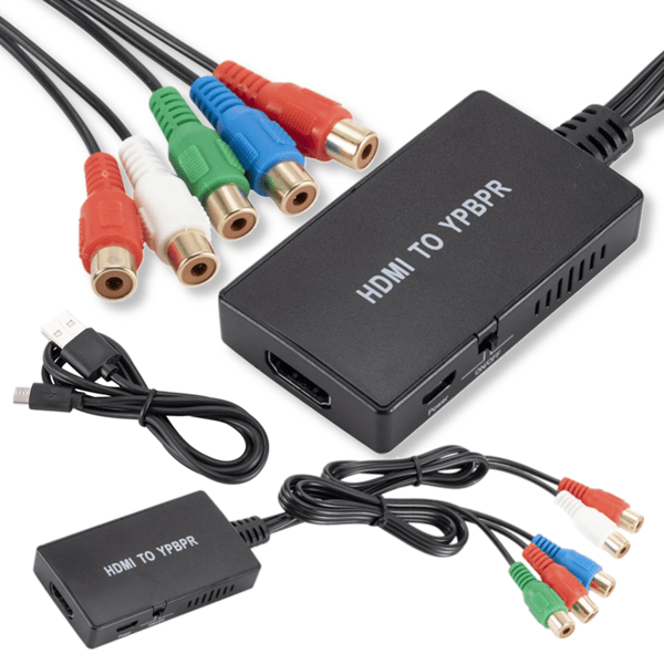 Konverter Adapter fra HDMI til Component YPbPr LP Audio 5x RCA Adapter