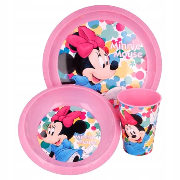 Minnie Mouse tallrikar och skålar med mugg
