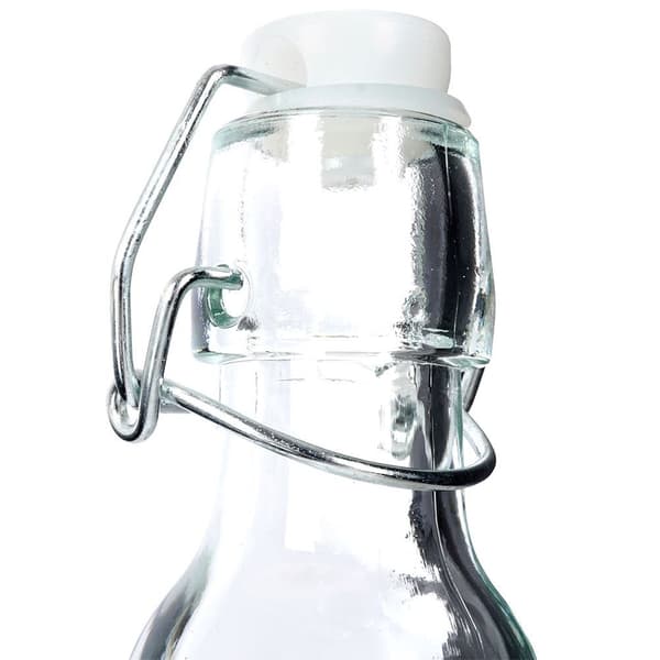Lasipullo klipsillä 75 ml