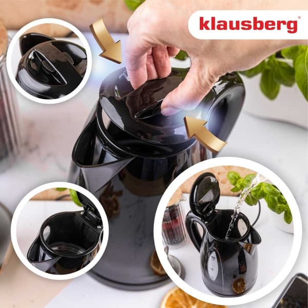 ELKEDEL 1,2L KLAUSBERG KB-9001 SORT