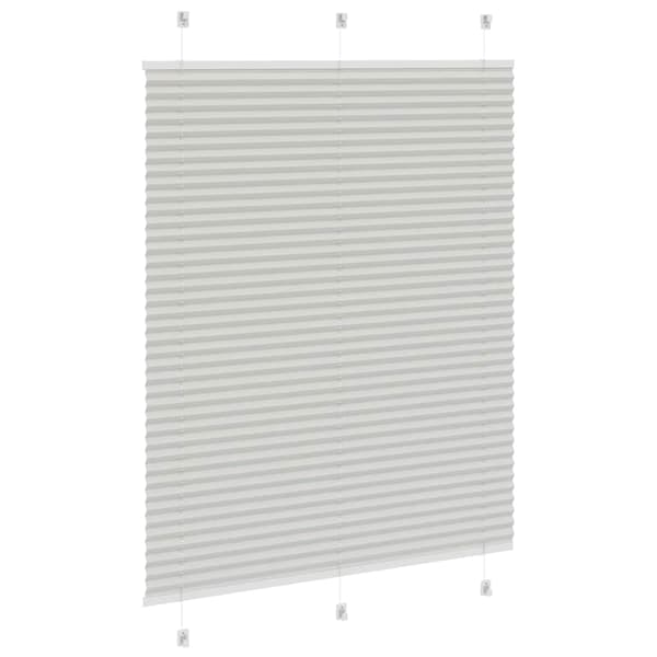 vidaXL Plisserad rullgardin ljusgrå 110x100cm Tygbredd 109,4cm