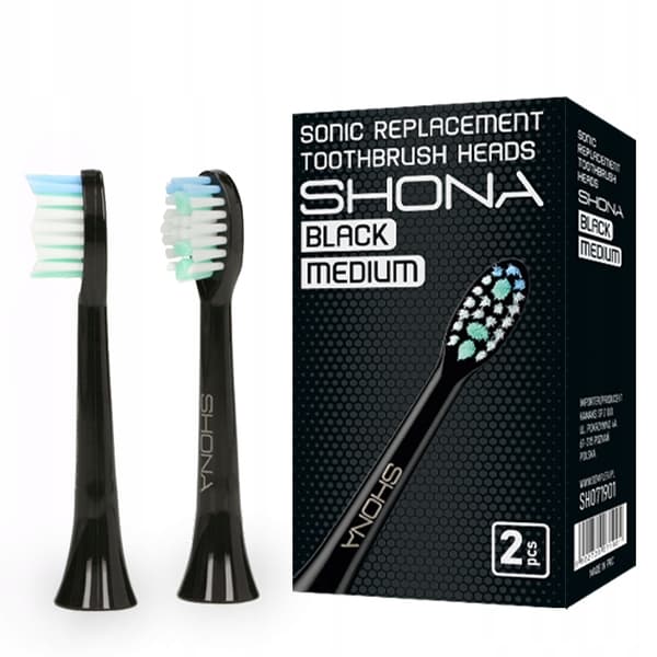 Shona Sonic Black tandbørstehoveder 2 stk.
