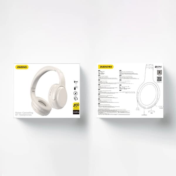 Dudao X22Pro On-Ear Trådløse Bluetooth 5.3 Hovedtelefoner - Hvide